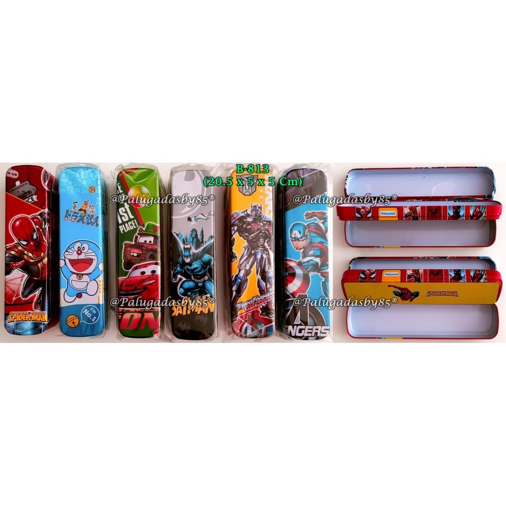 

(1 Biji) Kotak Pensil Kaleng Bus B-813 3 Susun 20.5*5*5 / Kotak Pensil Kaleng GXIMP B-813 Superhero