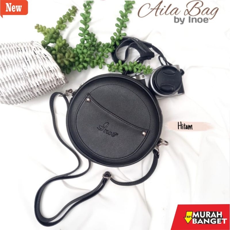 Tas Bulan Sabit Wanita tas inoe aila bag || tas selempang wanita || tas bulat