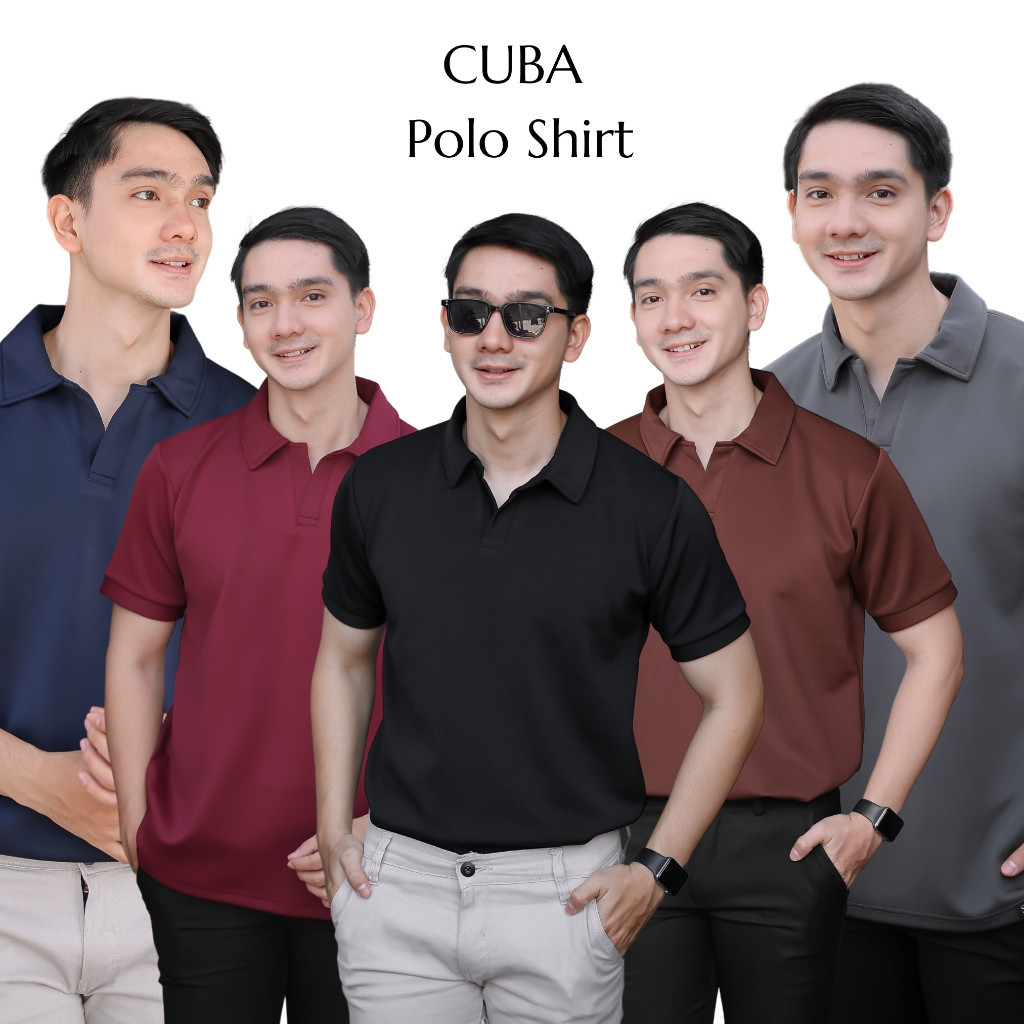 Polo Shirt Pria Korea | Kaos Polo Shirt | Kaos Pria Berkerah | Cuba Poloshirt Scuba Modern Fit