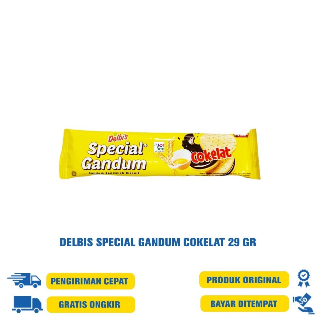 

DELBIS SPECIAL GANDUM COKELAT 39 GR/BISKUIT COKLAT/CEMILAN ANAK