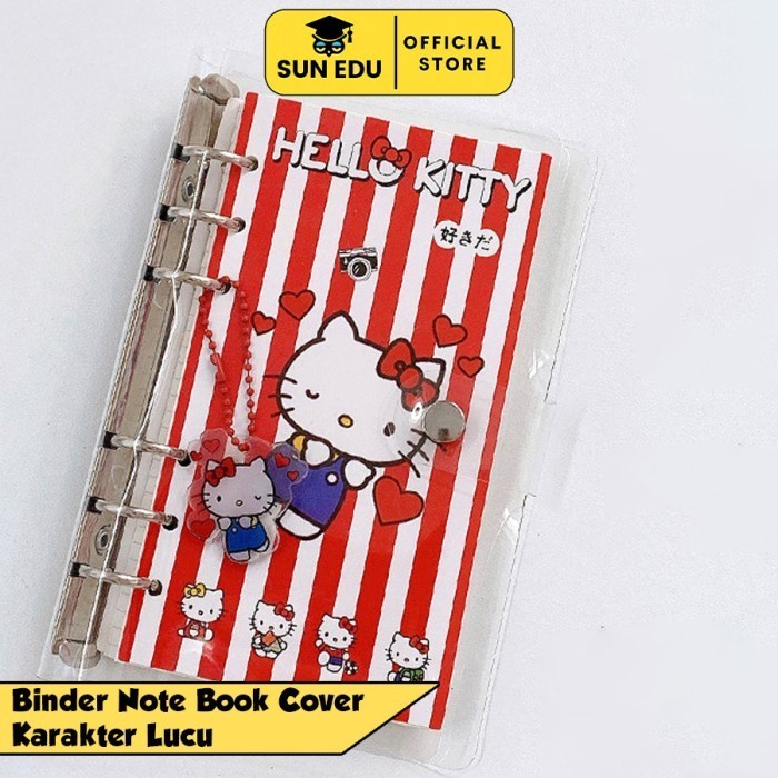 

[KUALITAS TERBAIK] Binder A6 ring sanrio cute/ Notebook buku catatan lucu journaling - Hello Kitty