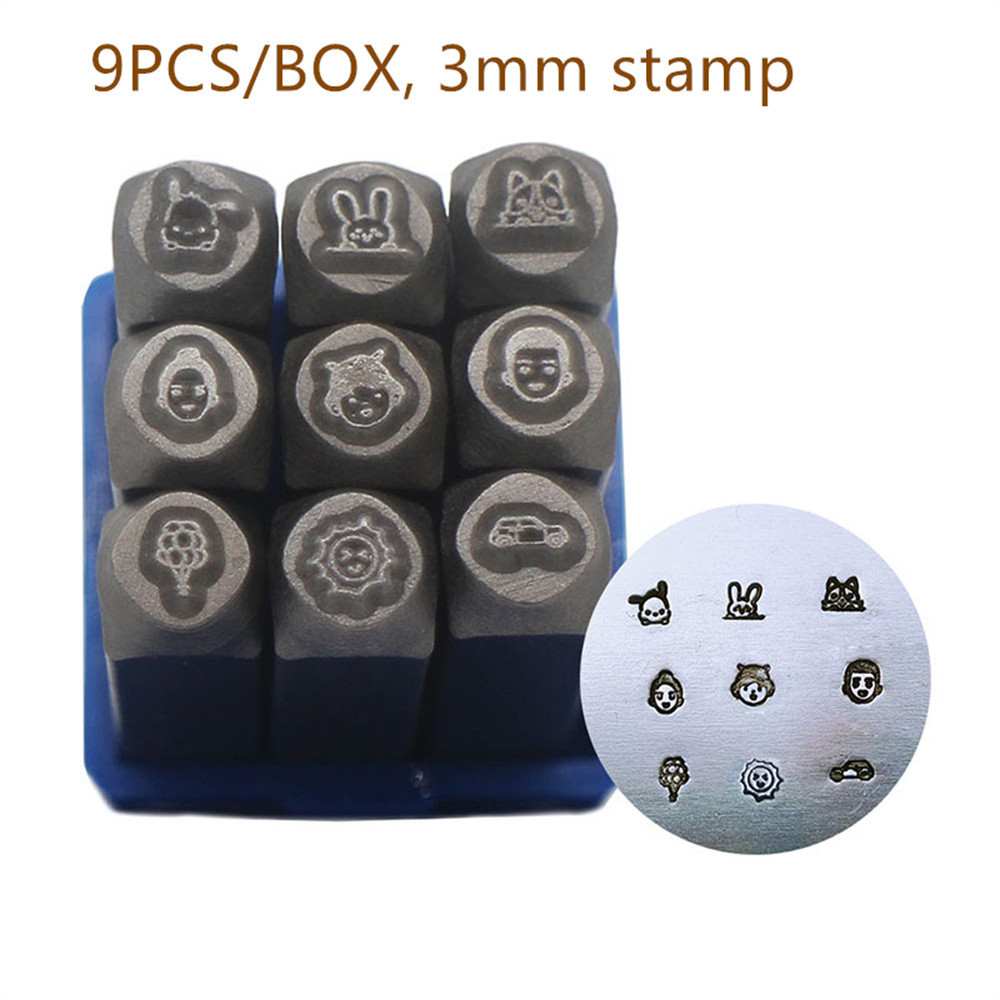 

RCIDOS 3MM Rabbit/ Car/ Family Pattern Design Steel punch stamp,Metal Jewelry Design Stamps