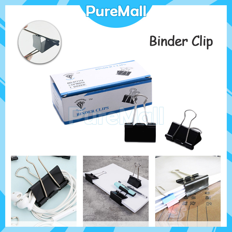 Penjepit Kertas / Binder Clip / Klip Kertas Hitam