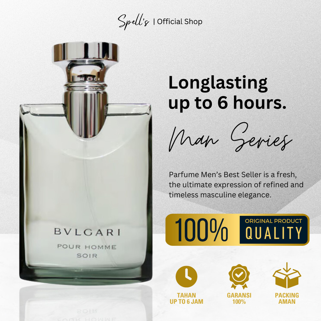 Bvlgari Pour Homme Soir Parfum Premium 1:1 Original Quality Parfum Pria Tahan Lama Bvlgari Pour