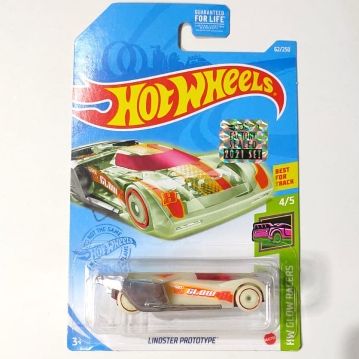 Hotwheels Lindster Prototype Factory Sealed 2021 Glow Racers