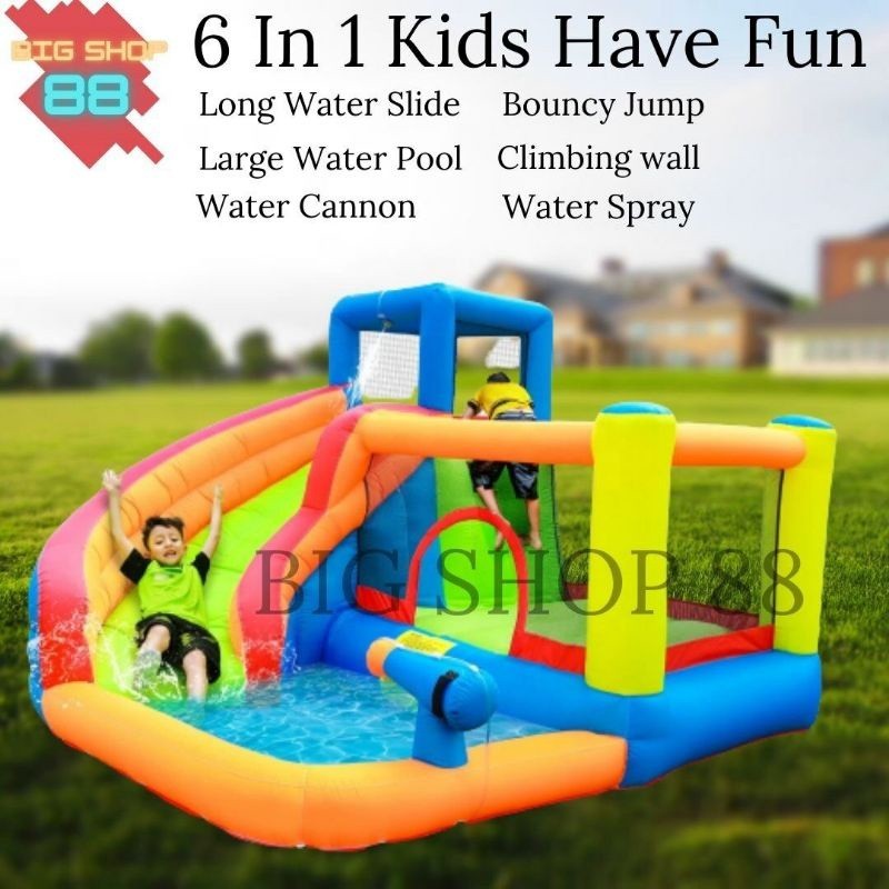 MAINAN Istana balon inflatable waterslide waterpark inflatable bouncer jumping bouncy