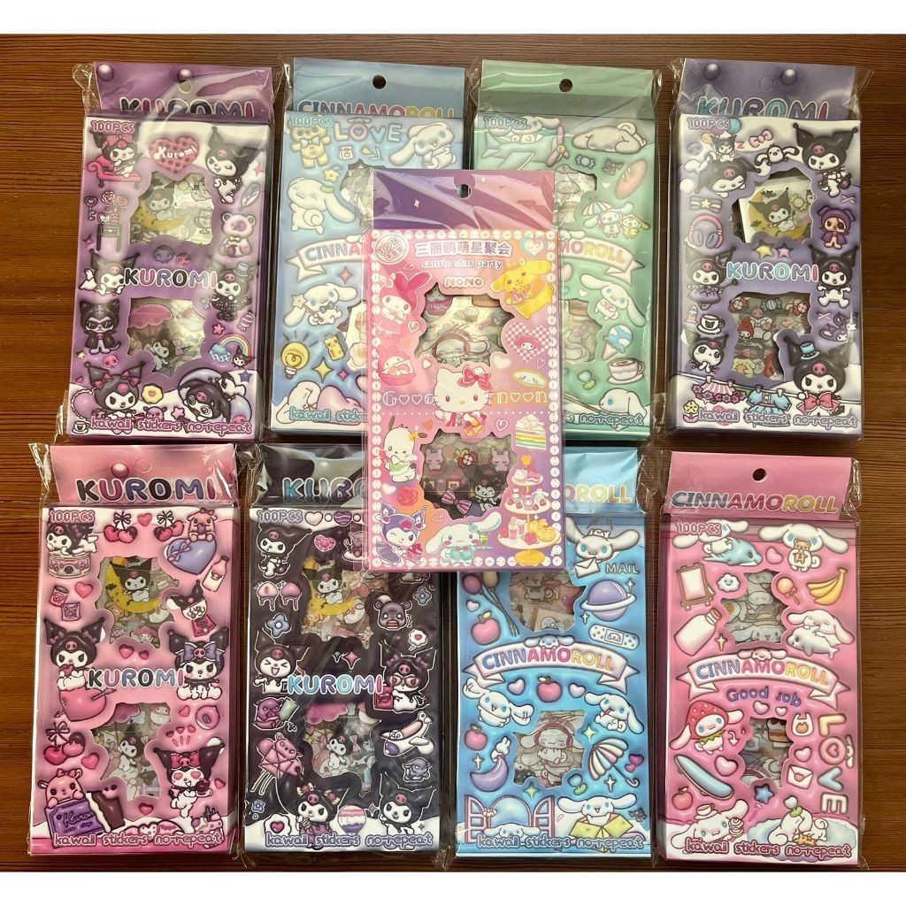 

Sticker Kuromi Sanrio isi 100 pc Sticker Box Cinamonrol Waterproof Sticker