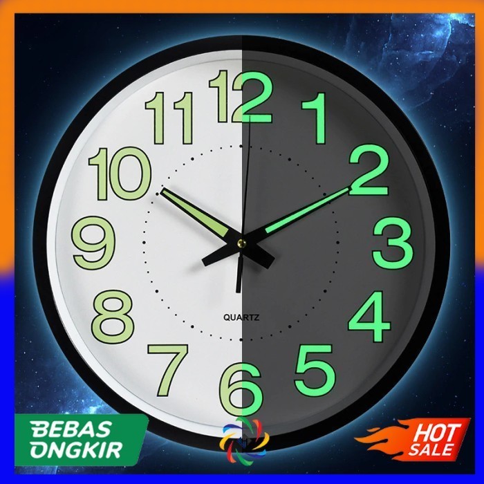 Jam Dinding Creative Design Model Luminous 30cm