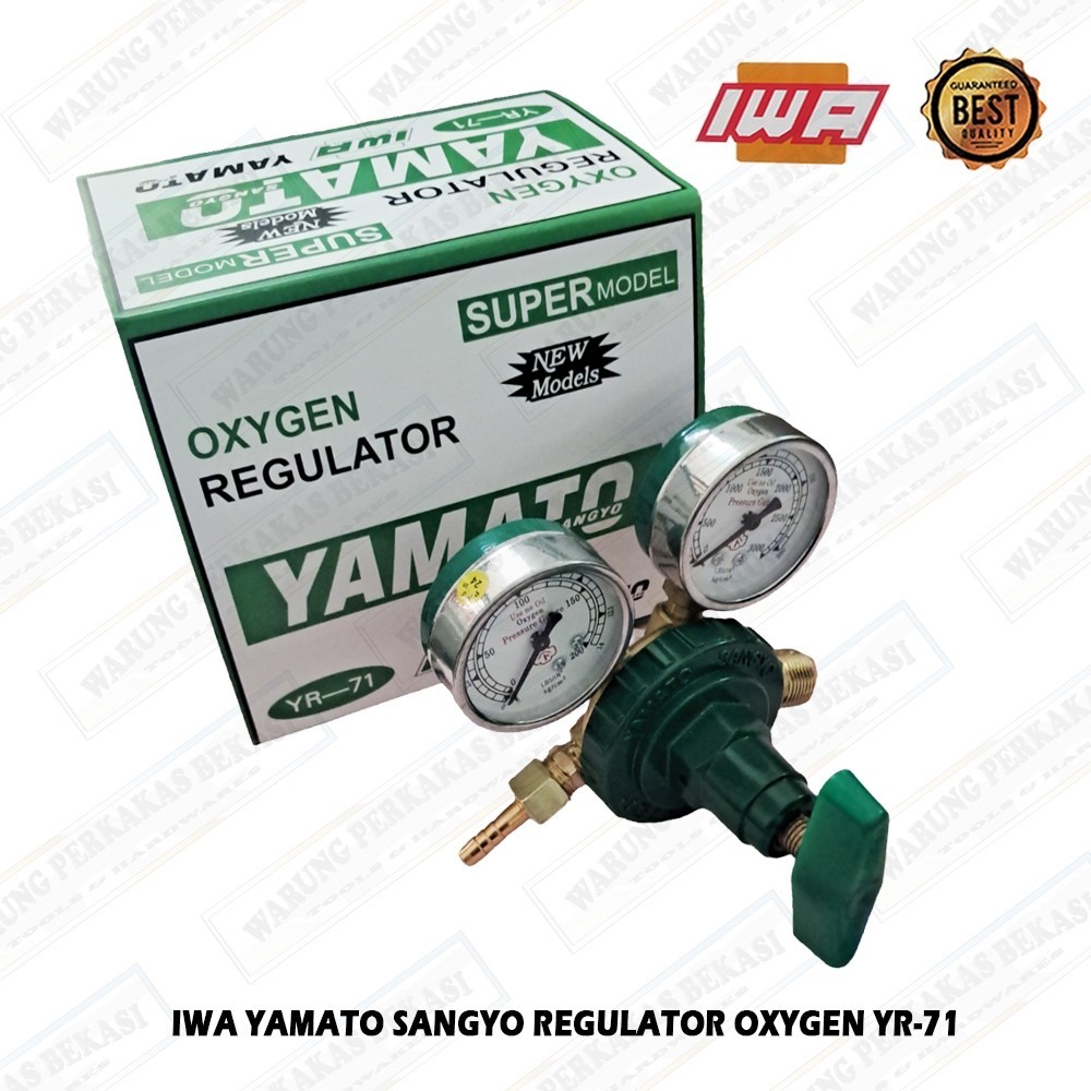 BODY BESAR IWA Yamato Sangyo Welding Regulator Tabung Gas Oxygen YR-71 Untuk Las / IWA JAPAN TEC. Re