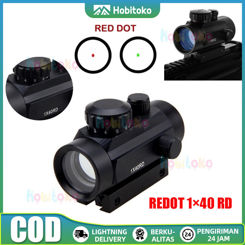 Teleskop Red Dot 1X40RD Premium/REDOT 1X40 RD/1x40 Green Dot Hologram Metal RD/Laser Red Dot/Telesko