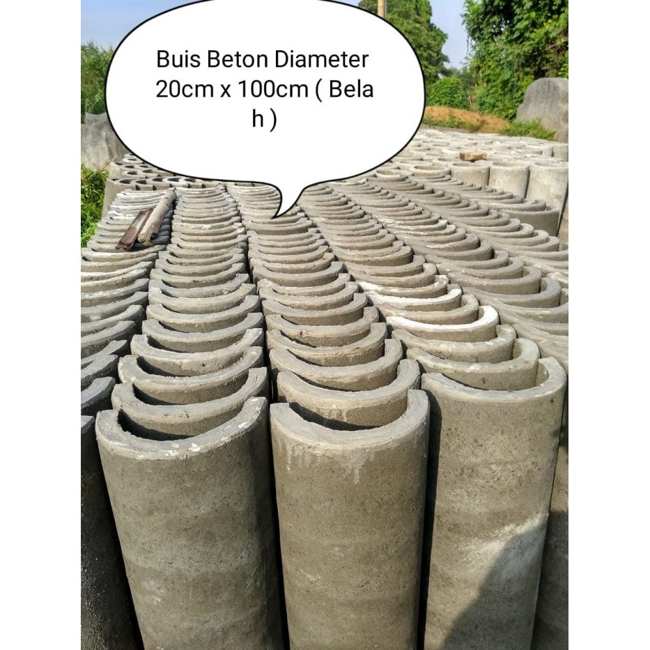 AR BUIS BETON GORONG-GORONG UKURAN 20X100 CM BELAH