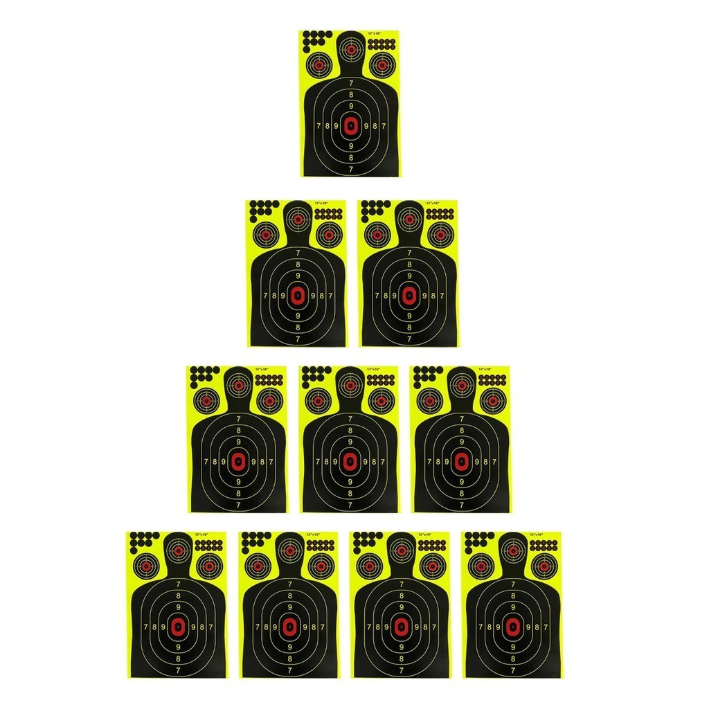

10Pcs Paper Target/ Self 12Inchx18inch Human Silhouette/ Range Paper Silhouette/ Paper Range