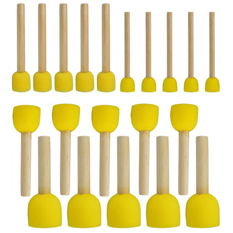 

Children'S Art Rubbing Tool Material Mushroom Head Seal Circular Sponge Painting Brush Graffiti Brush Sponge for Painting