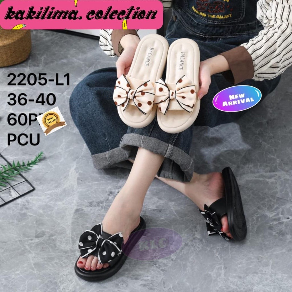 Balance 2205/sandal slop pita jelly perempuan sendal karet wanita