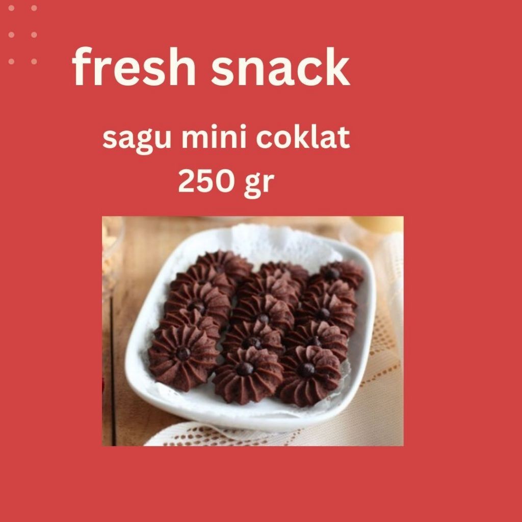 

(250gr) kue sagu mini coklat | cemilan enakk!! //