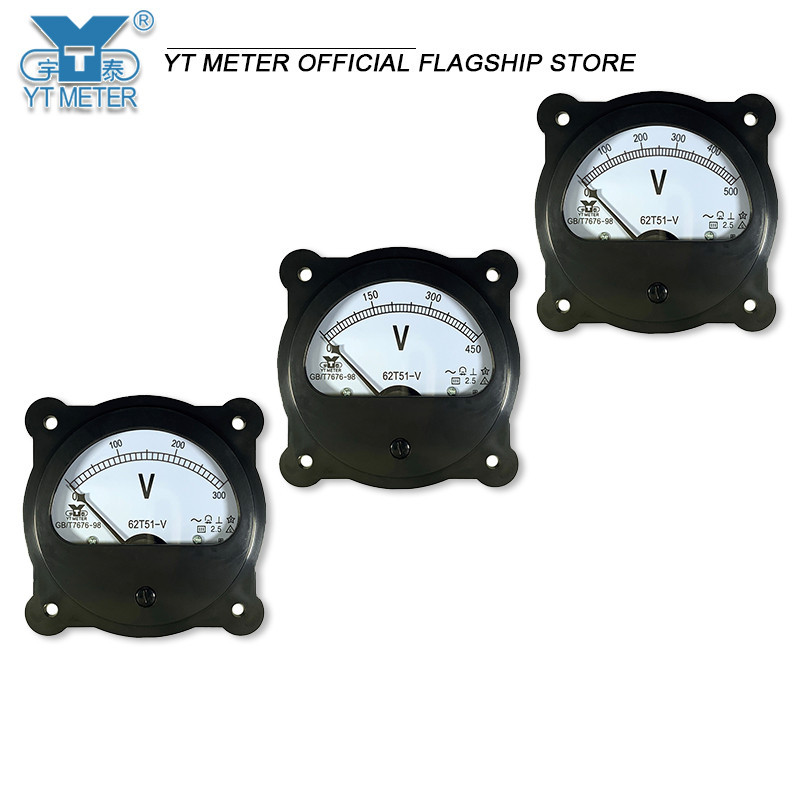62T51 AC voltmeter frequency meter 250V 300V 450V 500V 600VZ 45-55HZ 380V 220V black circular hertz 