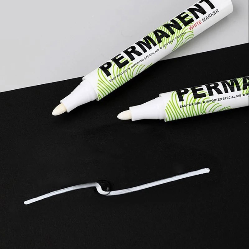 

WHITE MARKER Spidol Ban Permanen Oil Based Marker Waterproof 2mm - SNE-828 | Tinta Tampak Jelas Tahan Air Tidak Mudah Pudar