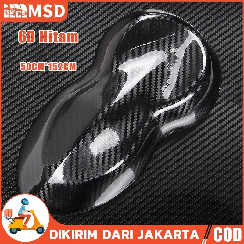Stiker Carbon Skotlet Karbon 6D Sticker Karbon Kevlar Motor Mobil Ukuran 50CM*152CM