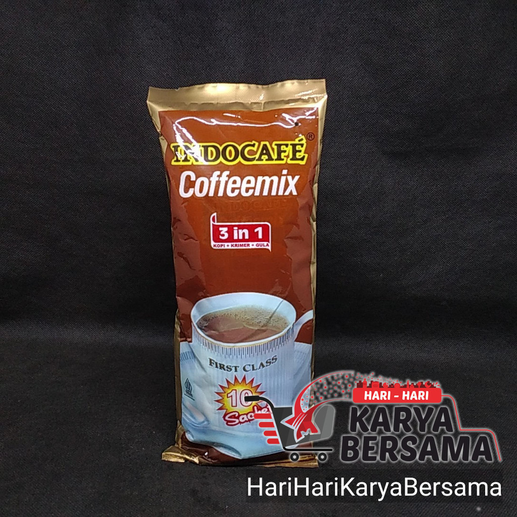 

KOPI BUBUK INDOCAFE COFFEEMIX COFEE MIX 3 IN 1 10 SACHET X 20GR