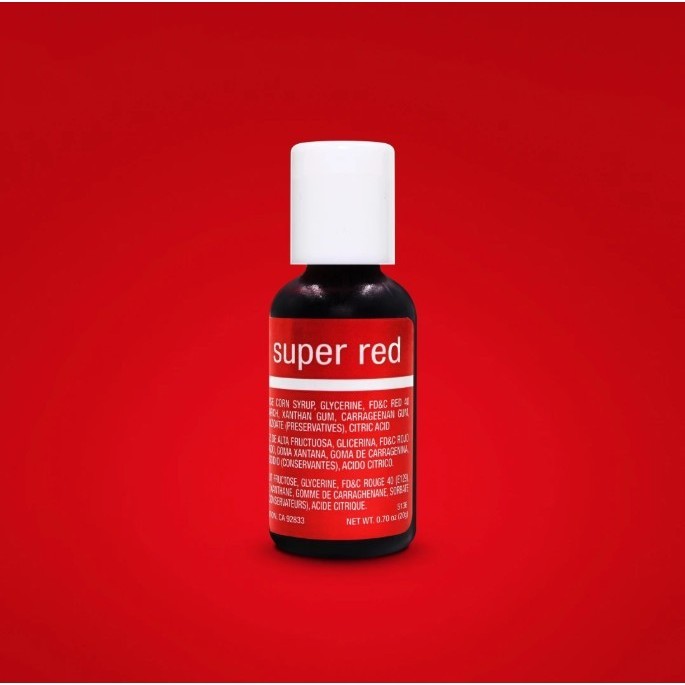 

[[ K23 - BEST SELLER ]] Super Red Chefmaster Liqua-Gel Food Coloring 20 ml