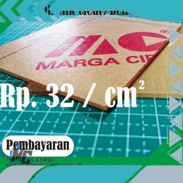 

MC Akrilik lembaran sheet bening clear 2mm