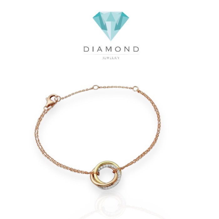 Trinity diamond bracelet crt 18k-Diamond Jewelry