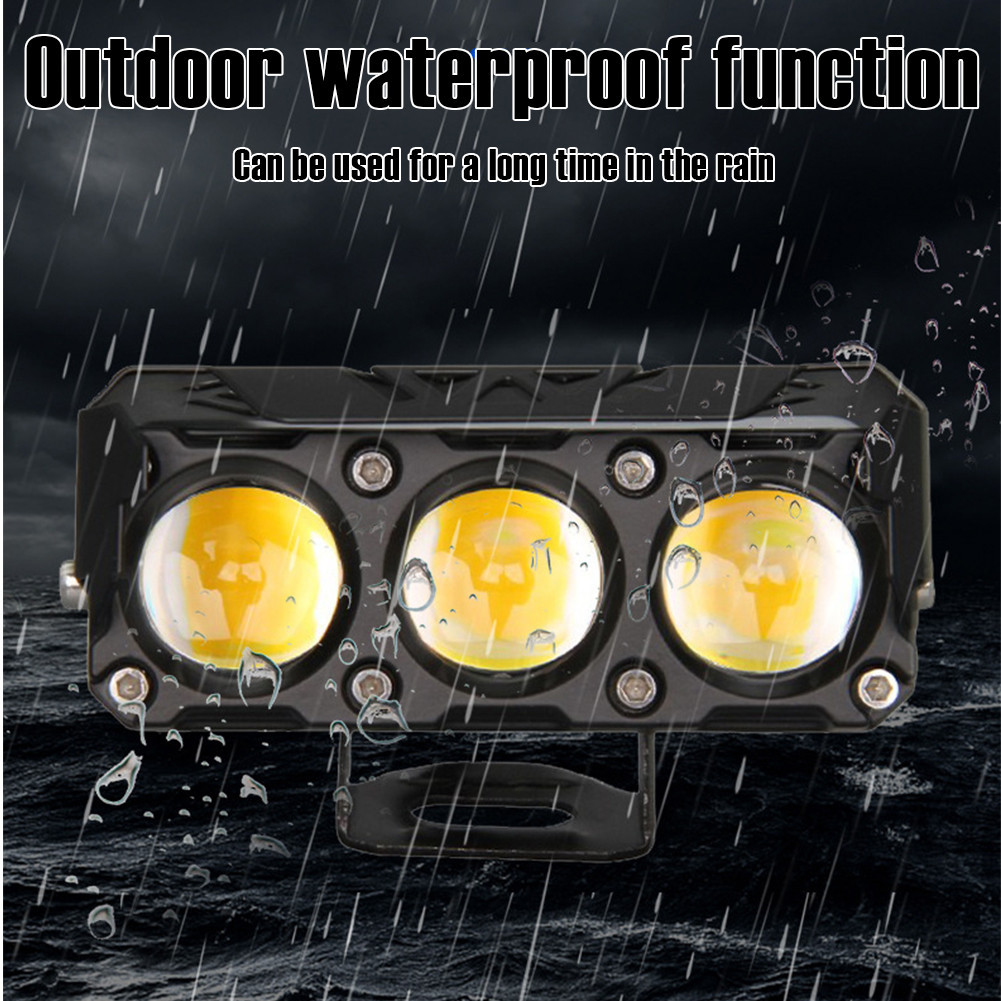 [Cod] Lampu Pemotretan Led Laser 3 Mata Mobil Motor 2 Warna Lampu Kabut Sql 3 Lampu Tembak Laser