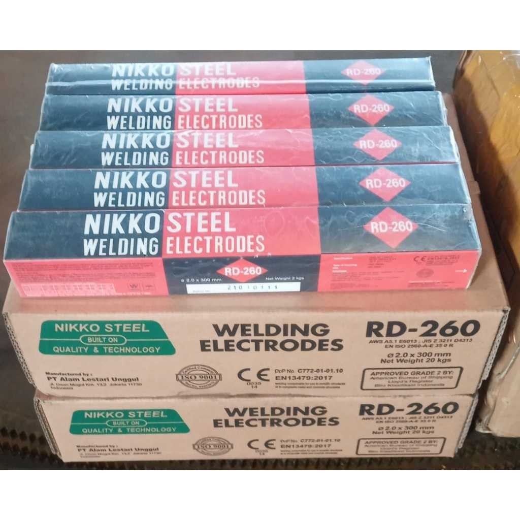 Kawat Las 2mm 2kg Nikko RD260/Kawat Las steel NIKKO RD260-Steel