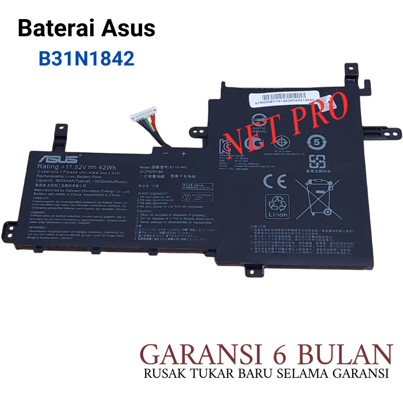 Baterai Laptop For Asus VivoBook 15 M513U M513UA M513 M513I M513IA B31N1842 -NP