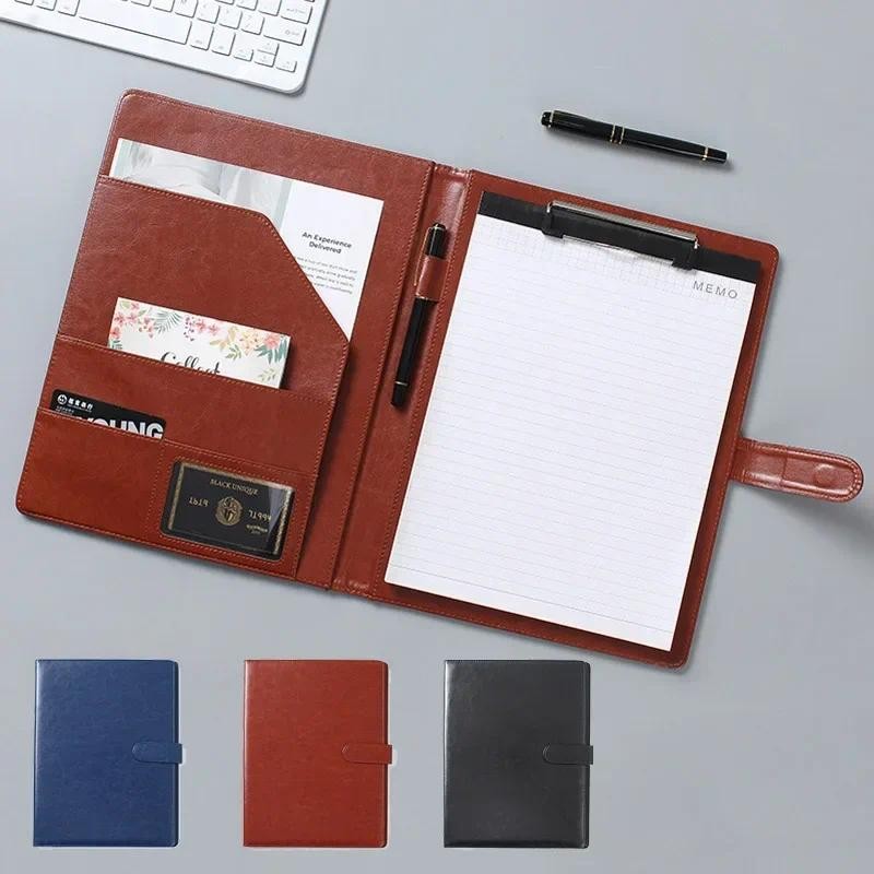 

Multifunctional A4 Conference Folder Business Stationery Folder Leather Contract File Folders