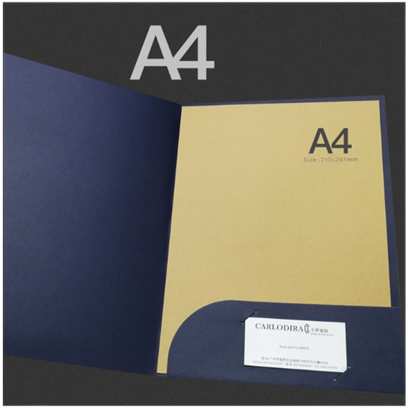 

10pcs A4 File Folder with Pocket For Office Desk Organizer Project File Presentation Folder Card Document Holder Logo Customized
