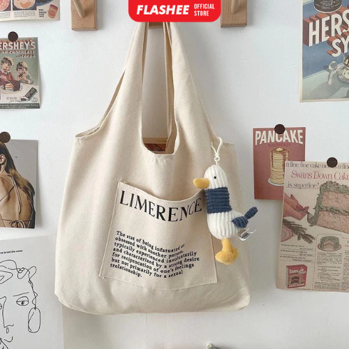 Tas Tote Totebag Kanvas Totebag Vitage Tas Tote Big Bahan Canvas Tas Kuliah Kain Kanvas Totebag Wani