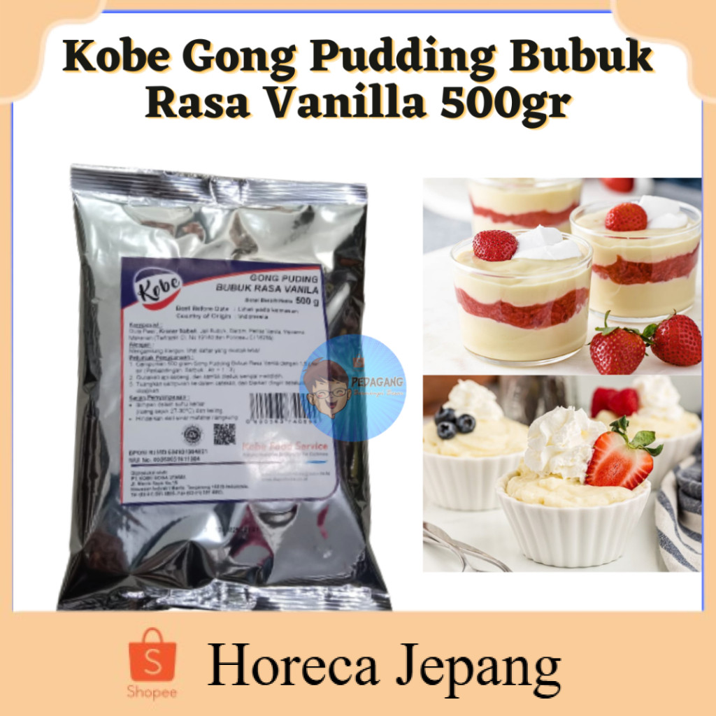 

Kobe Pudding Vanilla 500g/ Kobe Gong Pudding Bubuk Rasa Vanilla 500g