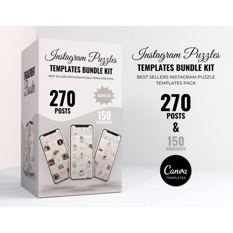 15 Template IG Puzzle Bundle Kit Edit di Canva - Jidan Shoppu