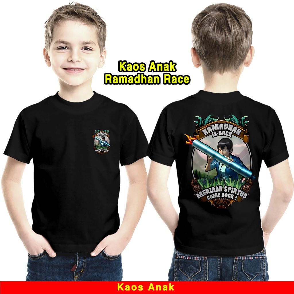 Kaos Anak Ramadhan Is Back Meriam Spirtus Come Back - Baju Ramadhan Is Back - Nyaman dan adem Unisex