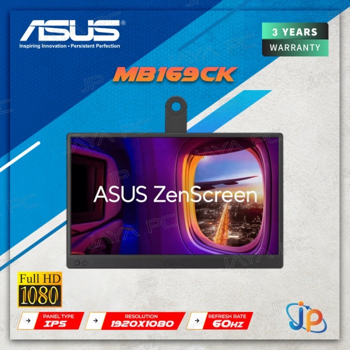 Monitor ASUS LED IPS ZenScreen MB169CK Portable - Full HD 16" Inch