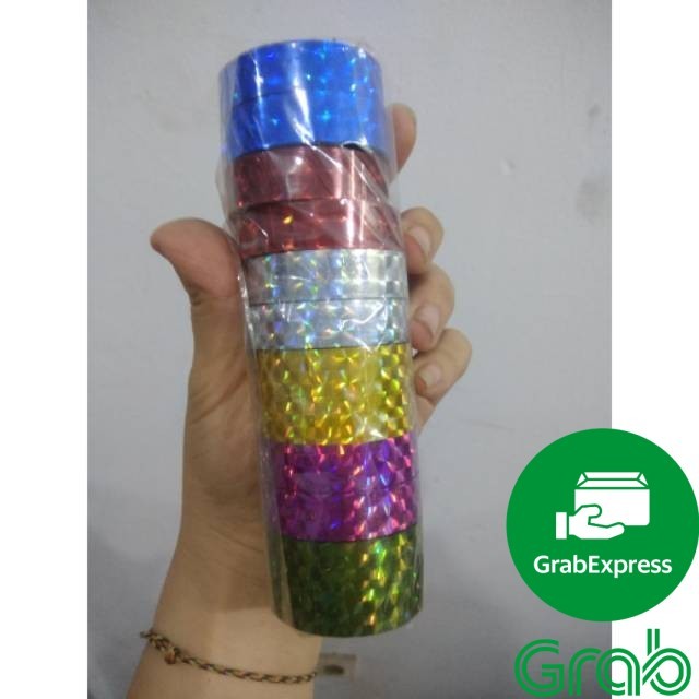 

Isolasi solatip warna hologram tebal per biji atk