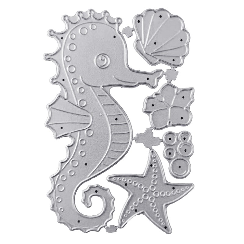 

Seahorse Shell Starfish Metal Cutting Dies Stencil DIY Scrapbooking Album Paper