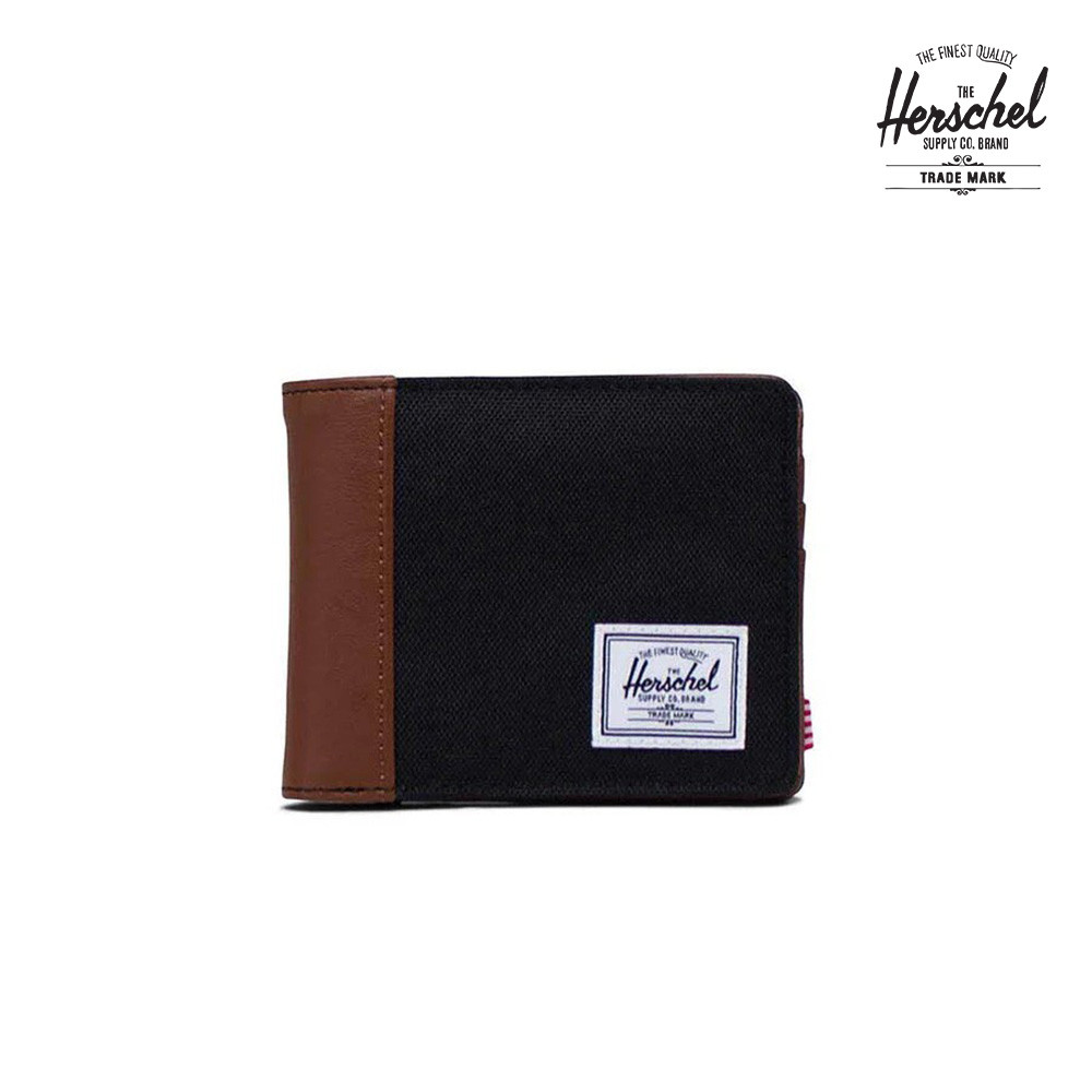 Herschel Hank Wallet Leather OS Bags Black/Tan