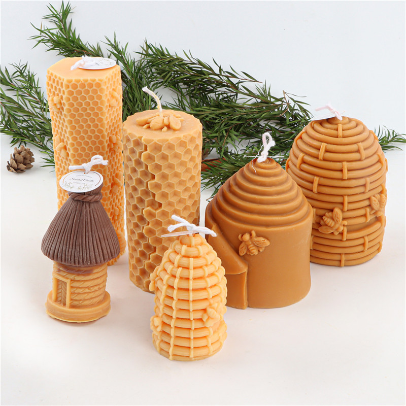 

Bee Theme Candle Silicone Mold for Handmade Chocolate Decoration Gypsum Aromatherapy Soap Resin Candle Silicone Mould