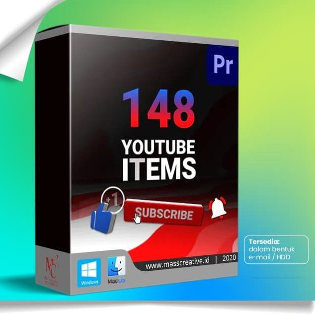 Template Video Aplikasi Premiere Pro - Youtube Design MOGRT Pack