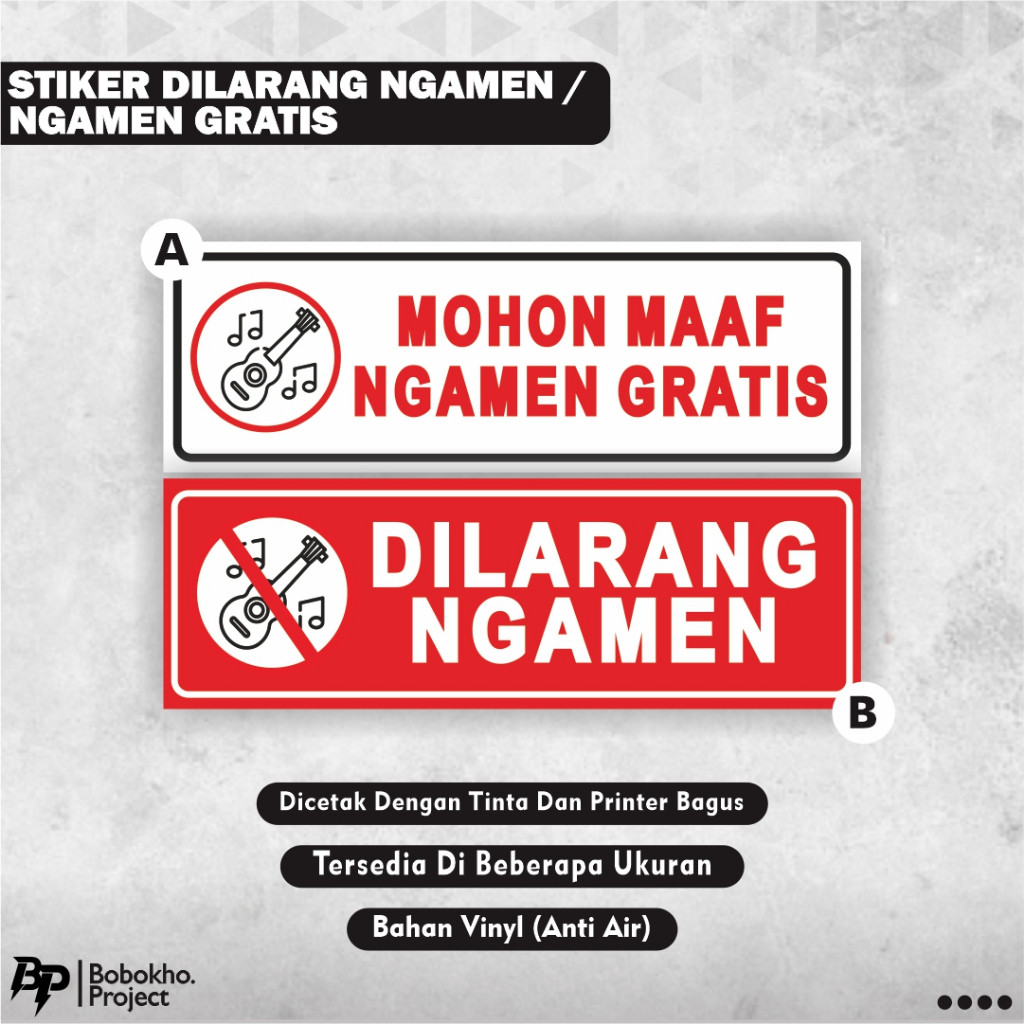 

Sticker Dilarang Ngamen / Stiker Pengamen dilarang Masuk / Sticker Ngamen Gratis