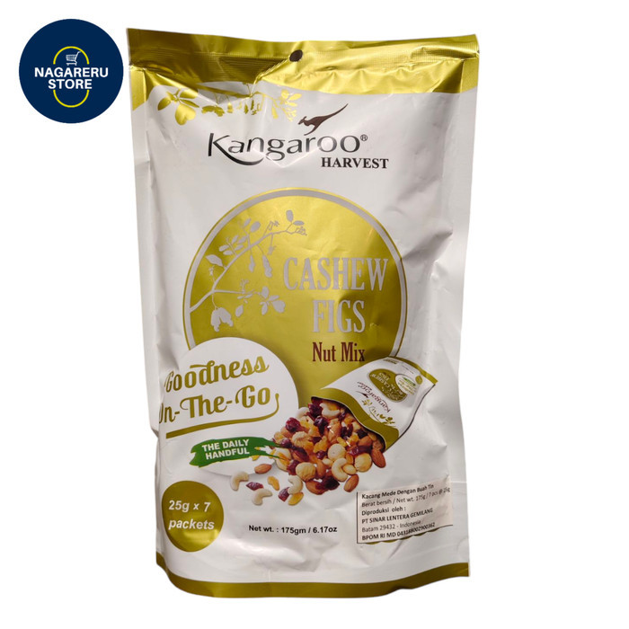 

Kangaroo harvest cashew figs nut mix (kacang mede dengan buah tin) 175gr