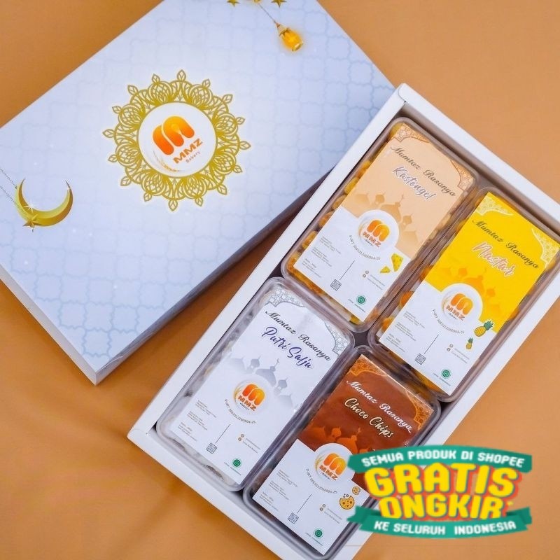 

Paket Kue Kering Lebaran Parcel Kuker Murah Mumtaz Bakery Isi 4 Pack/ New kado