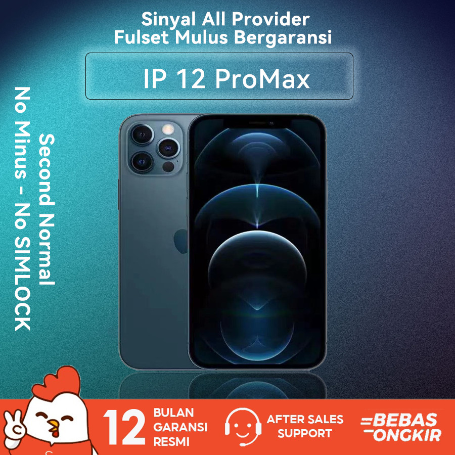 iPhone 12 Pro Max 128GB 256GB Second ORIGINAL Fullset /Mulus Like New/ Bergaransi