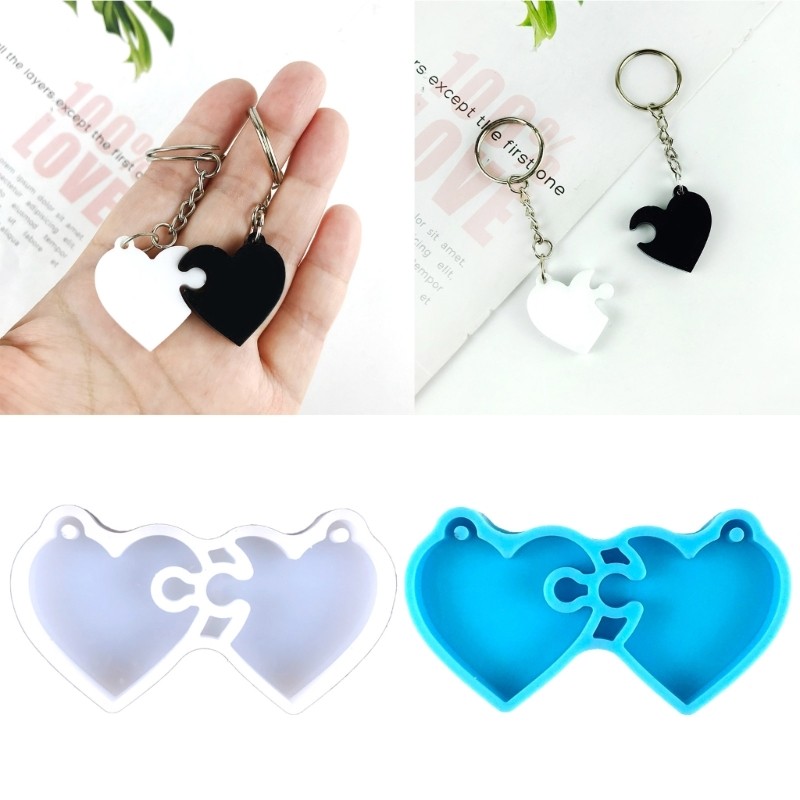 

Heart Silicone Resin Mold,Valentines Epoxy Casting Mold for DIY Crafts Pendant Jewelry Making Keychain Silicone Mold