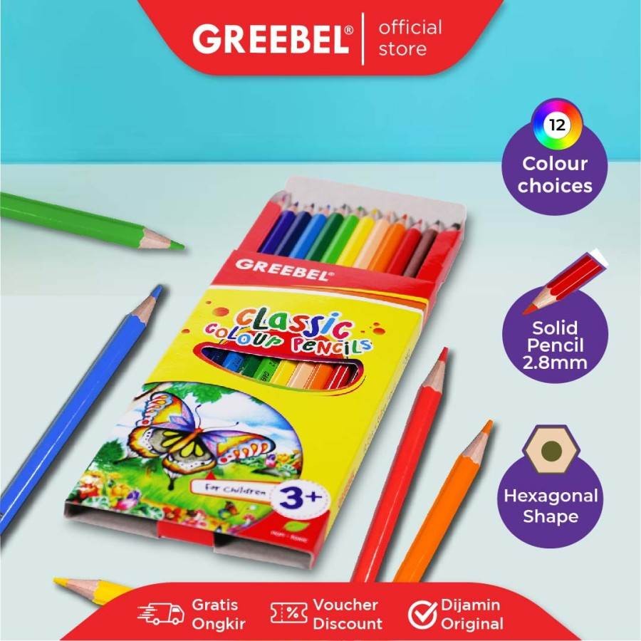 

GREEBEL COLOR PENCIL CLASSIC 7012 12 COLOR