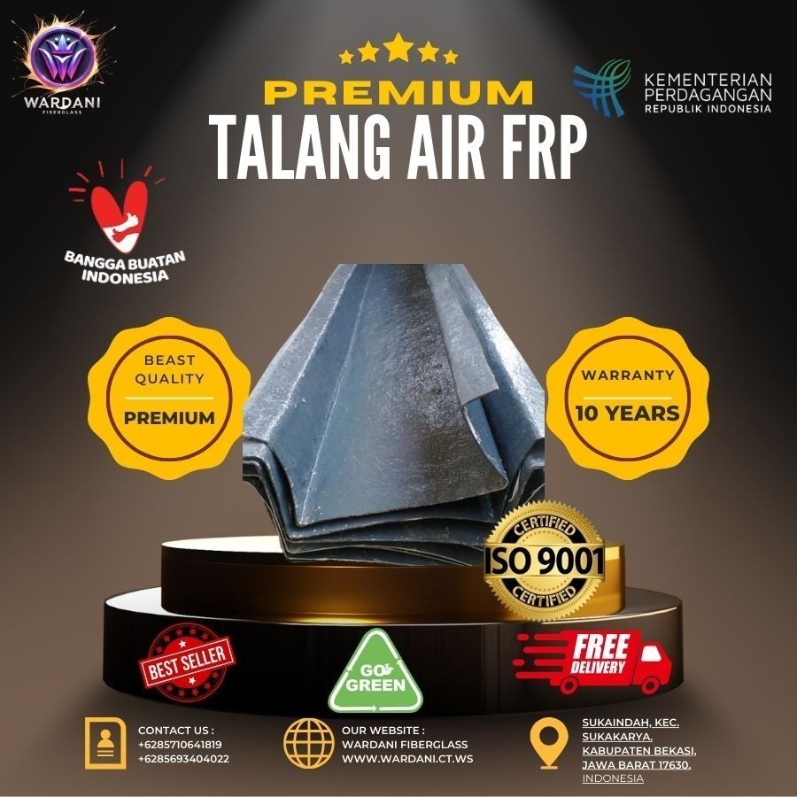 Talang Kotak Talang Air FRP Talang Atap Fiberglass per Meter - Talang Air Gudang