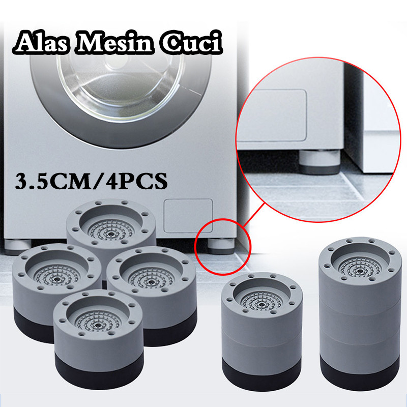 4Pcs Alas Pelindung Kaki Mesin Cuci Anti Getaran / Anti Getar Alas Kaki Mesin Cuci / Anti Getar Kaki