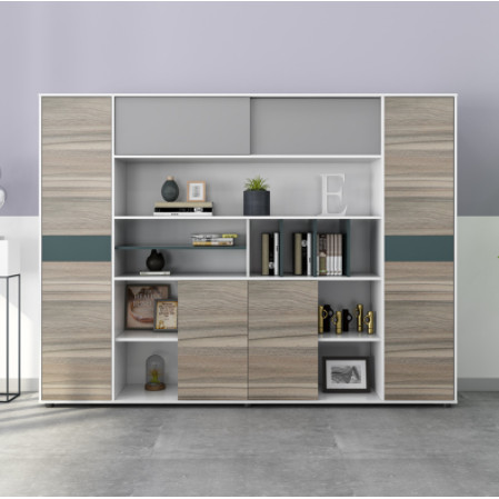 

Modern simple file cabinet Wooden background bookcase Office File cabinet